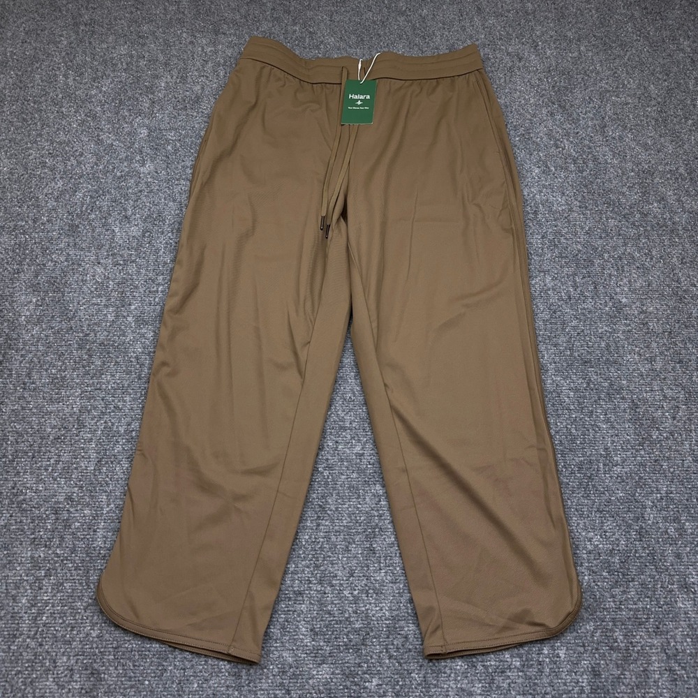 NEW Halara Mid-Rise Golf Tapered Pants Women's L Drawstring Curved Hem UPF 40+